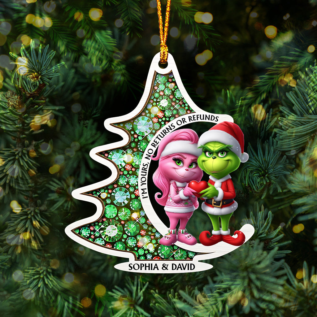 Personalized Grinch Christmas Tree Ornament Custom Gift Ornament GradoCreations