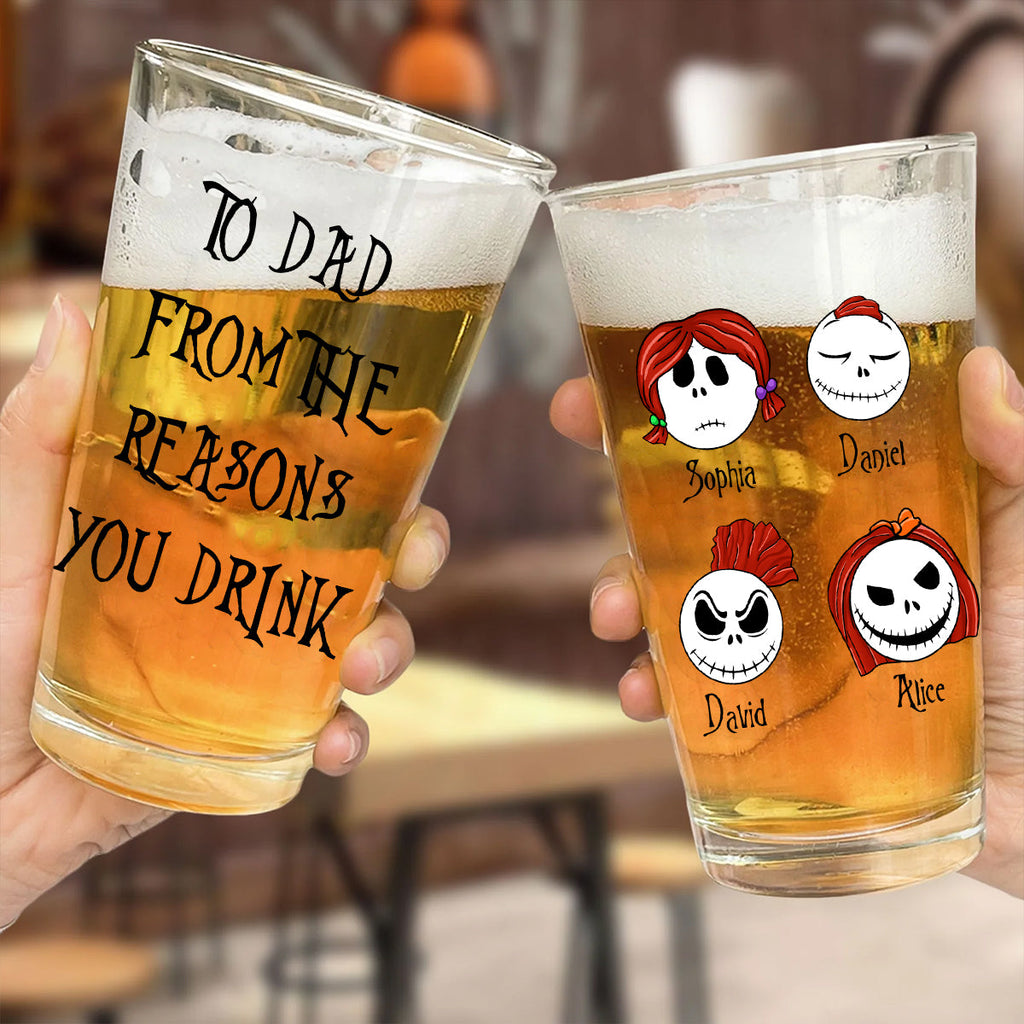 Personalized Beer Glass for Dad Custom Name Gift Idea Beer Glass GradoCreations