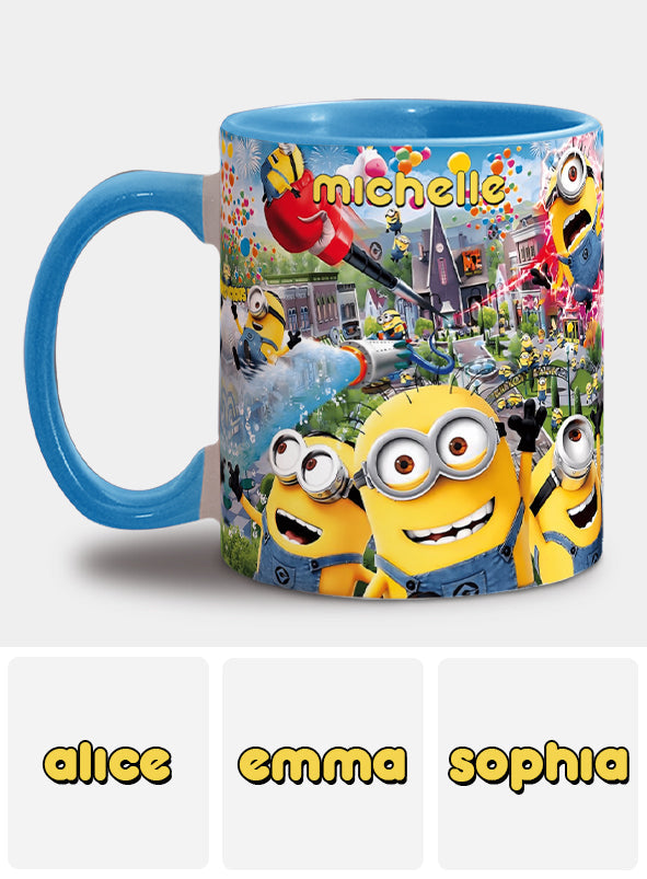 Personalized Minions Accent Mug Custom Name Gift for Kids Accent Mug GradoCreations