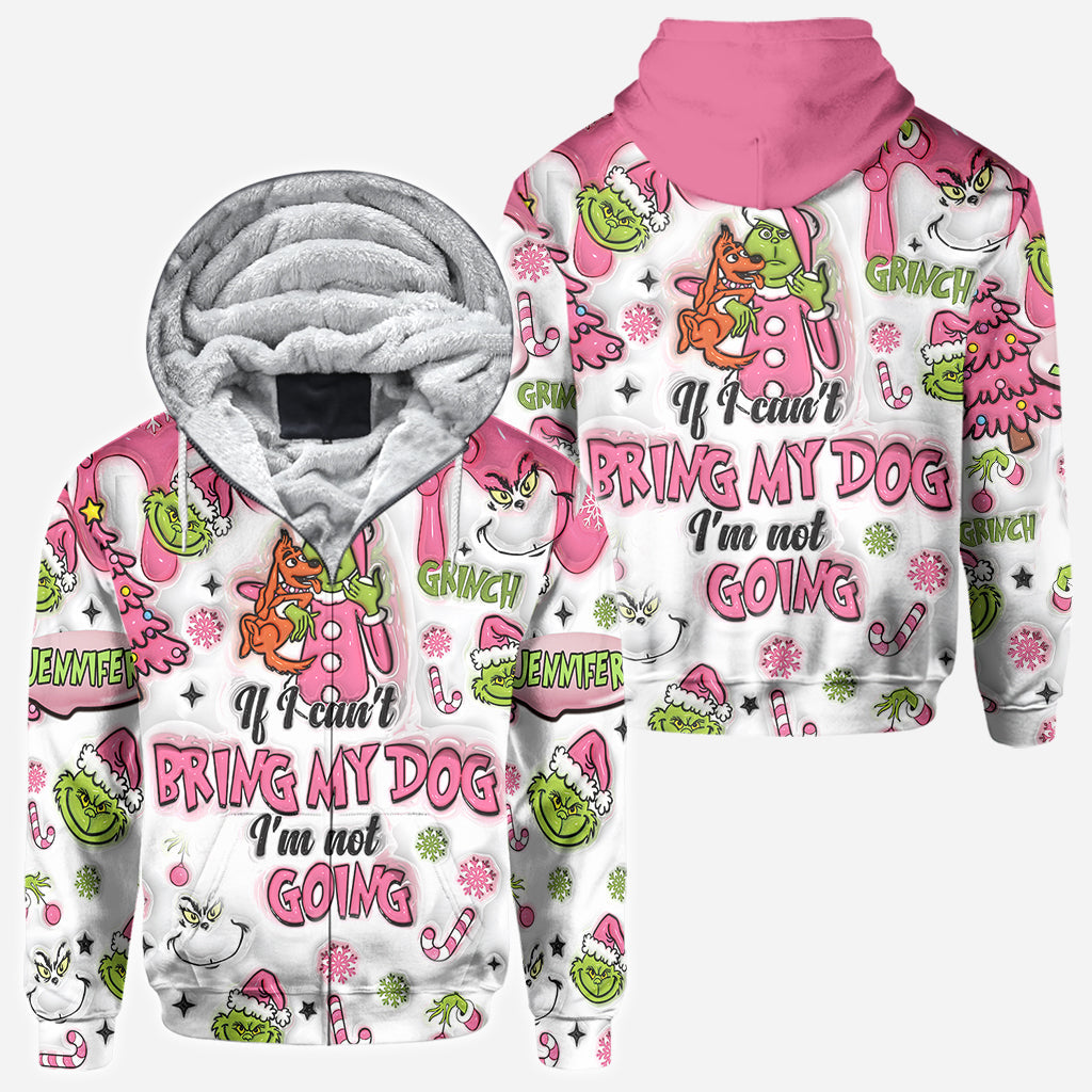 Personalized Christmas All Over Shirt with Grinch Design for Dog Lovers All Over Shirt GradoCreations