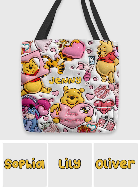 Personalized Winnie the Pooh Tote Bag Custom Name Gift Tote Bag GradoCreations