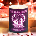 Personalized Till We Are Ghosts Candle with Wooden Lid for Couples Candle With Wooden Lid GradoCreations