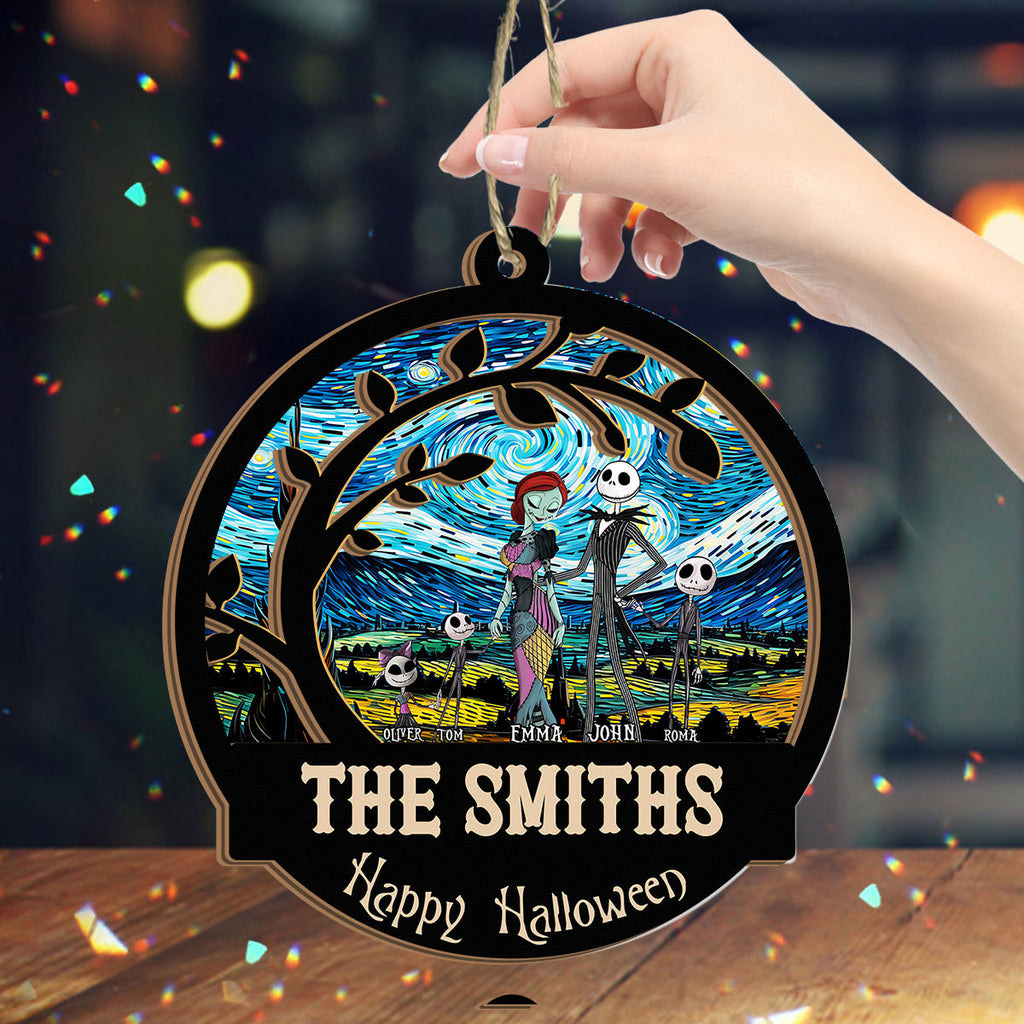 Personalized Starry Night Suncatcher Custom Family Name Gift Suncatcher GradoCreations