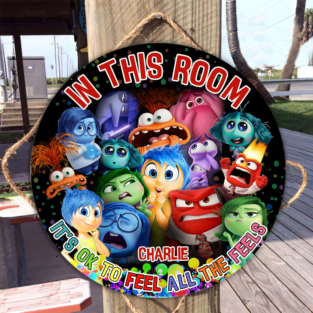 Personalized Round Wood Sign with Custom Name for Kids' Room Round Wood Sign GradoCreations