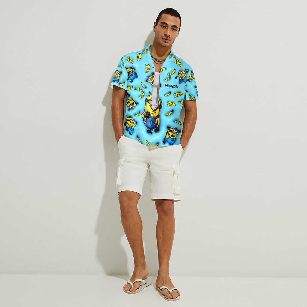 Personalized Minion Hawaiian Shirt Custom Name Gift for Him Hawaiian Shirt GradoCreations