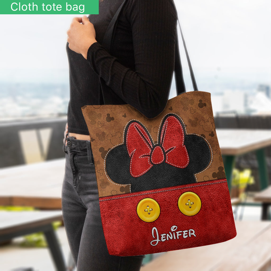 Personalized Mouse Tote Bag with Custom Name for Mom & Kids Tote Bag GradoCreations