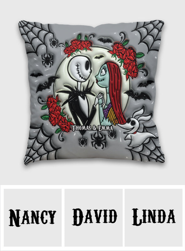 Personalized Nightmare Throw Pillow Custom Name Gift for Anniversary Halloween Throw Pillow GradoCreations