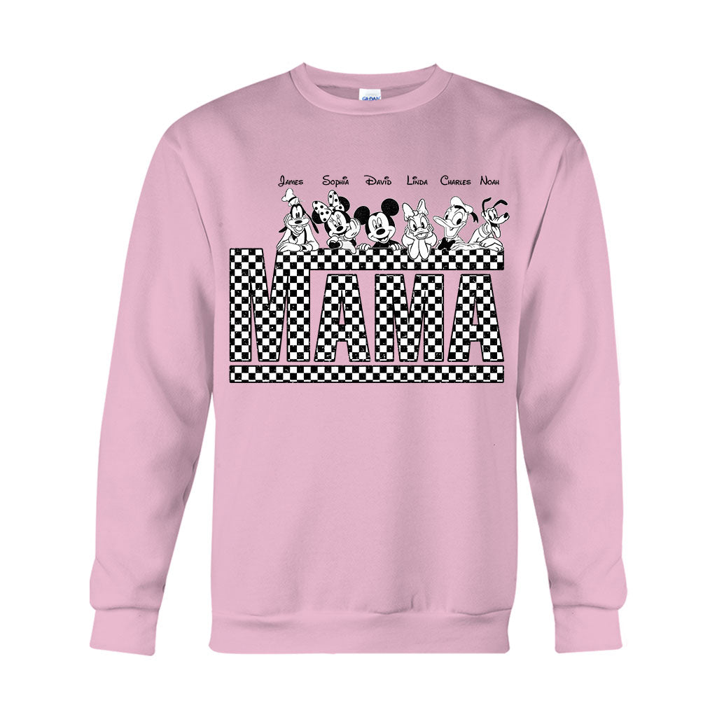 Personalized Vintage Checkered Mouse T-Shirt & Hoodie for Mom and Dad T-shirt & Hoodie GradoCreations