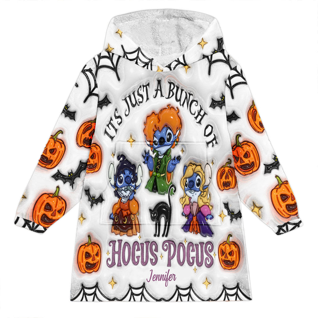 Personalized Halloween Blanket Hoodie Custom Name Soft and Cozy Blanket Hoodie GradoCreations