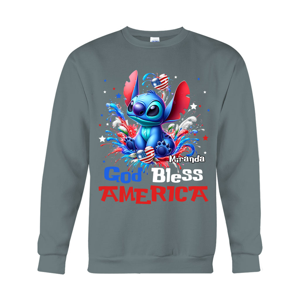 Personalized God Bless America T-Shirt & Hoodie for July 4th Gift T-shirt & Hoodie GradoCreations