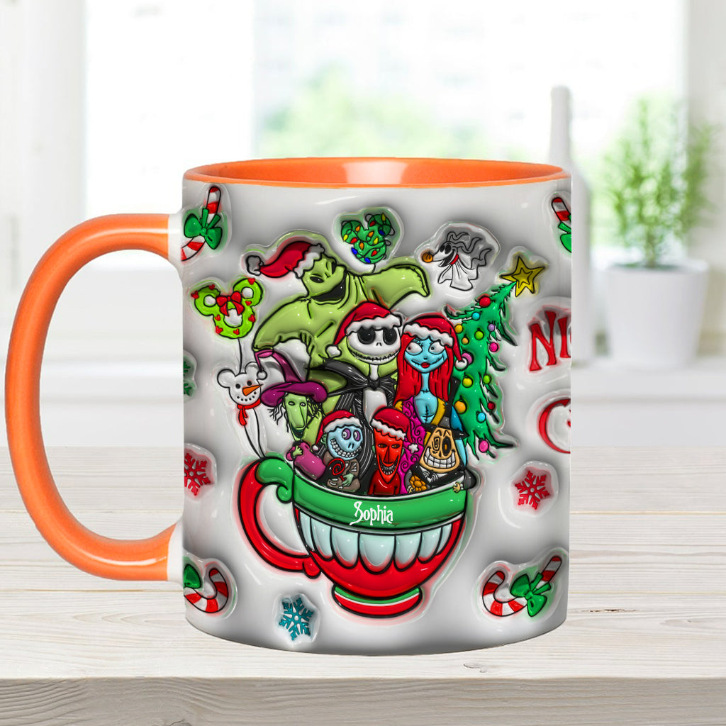 Personalized Merry Grinchmas Accent Mug with Custom Name for Holiday Gifts Accent Mug GradoCreations