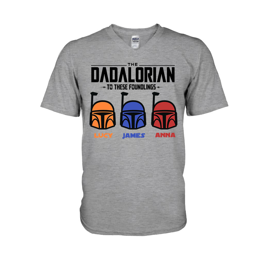 Personalized Dadalorian T-Shirt & Hoodie Gift for Dad | Custom Family Names T-shirt & Hoodie GradoCreations