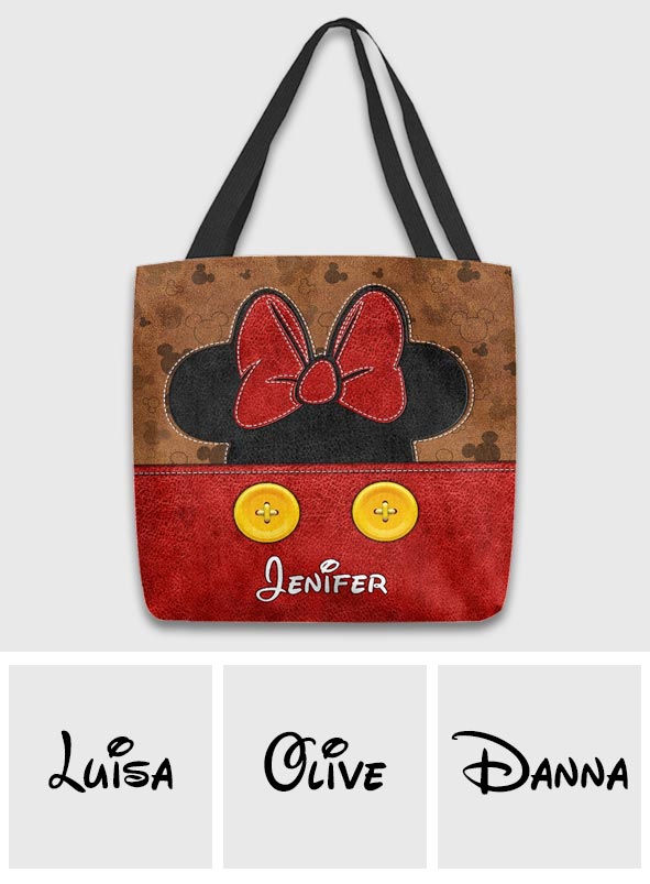 Personalized Mouse Tote Bag with Custom Name for Mom & Kids Tote Bag GradoCreations