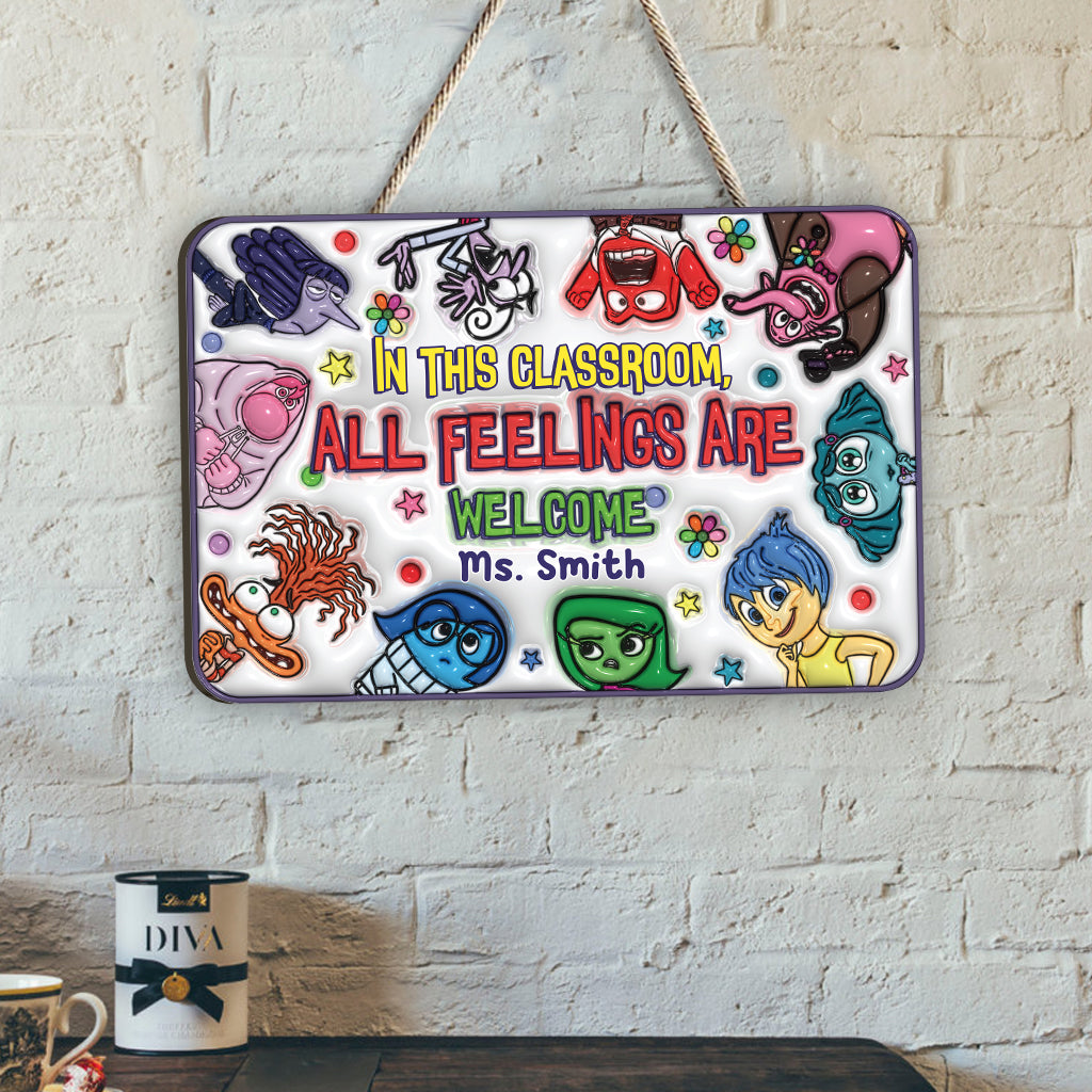 Personalized Classroom Wood Sign Custom Name Welcome Gift for Teacher Wood Sign GradoCreations