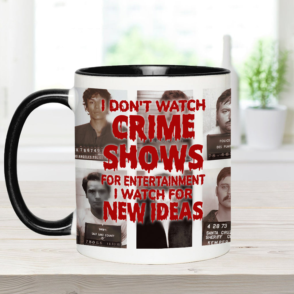 Personalized Accent Mug with Funny Crime Show Quote Gift Idea Accent Mug GradoCreations