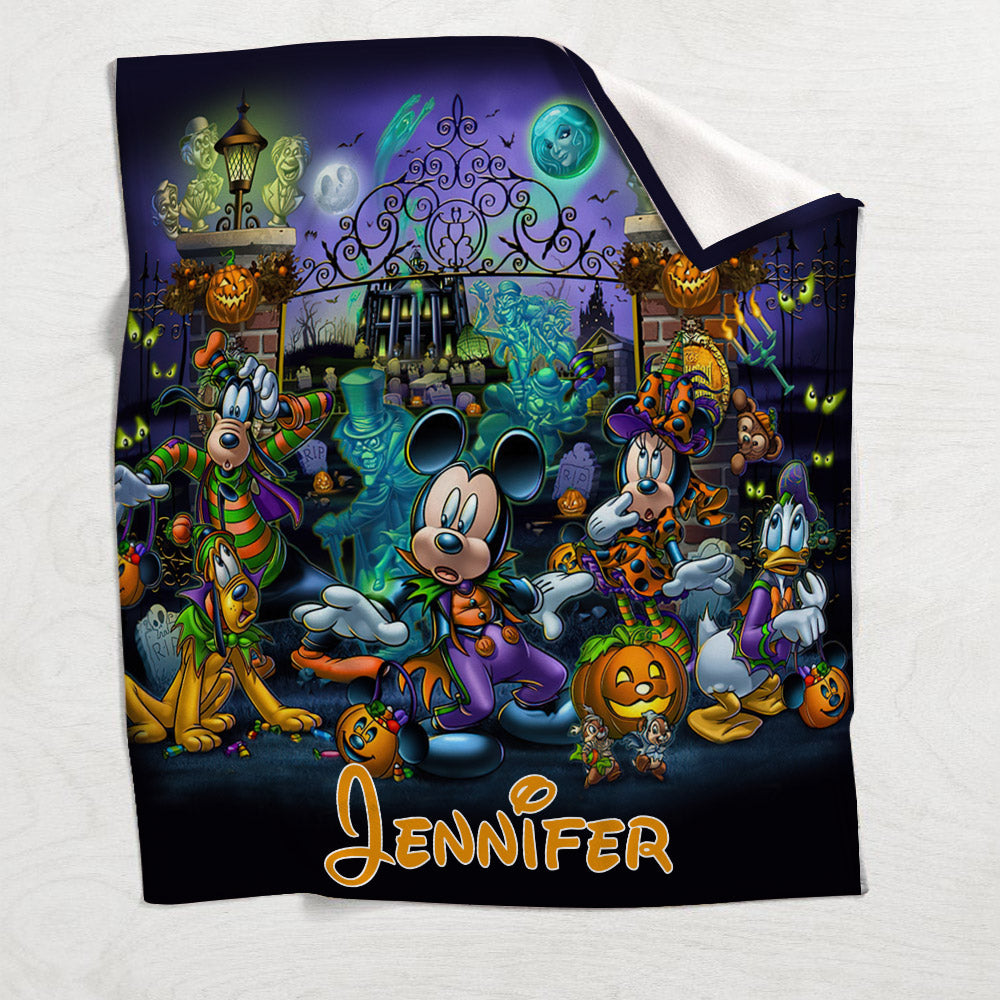 Personalized Halloween Blanket Custom Name Cozy Gift Blanket GradoCreations