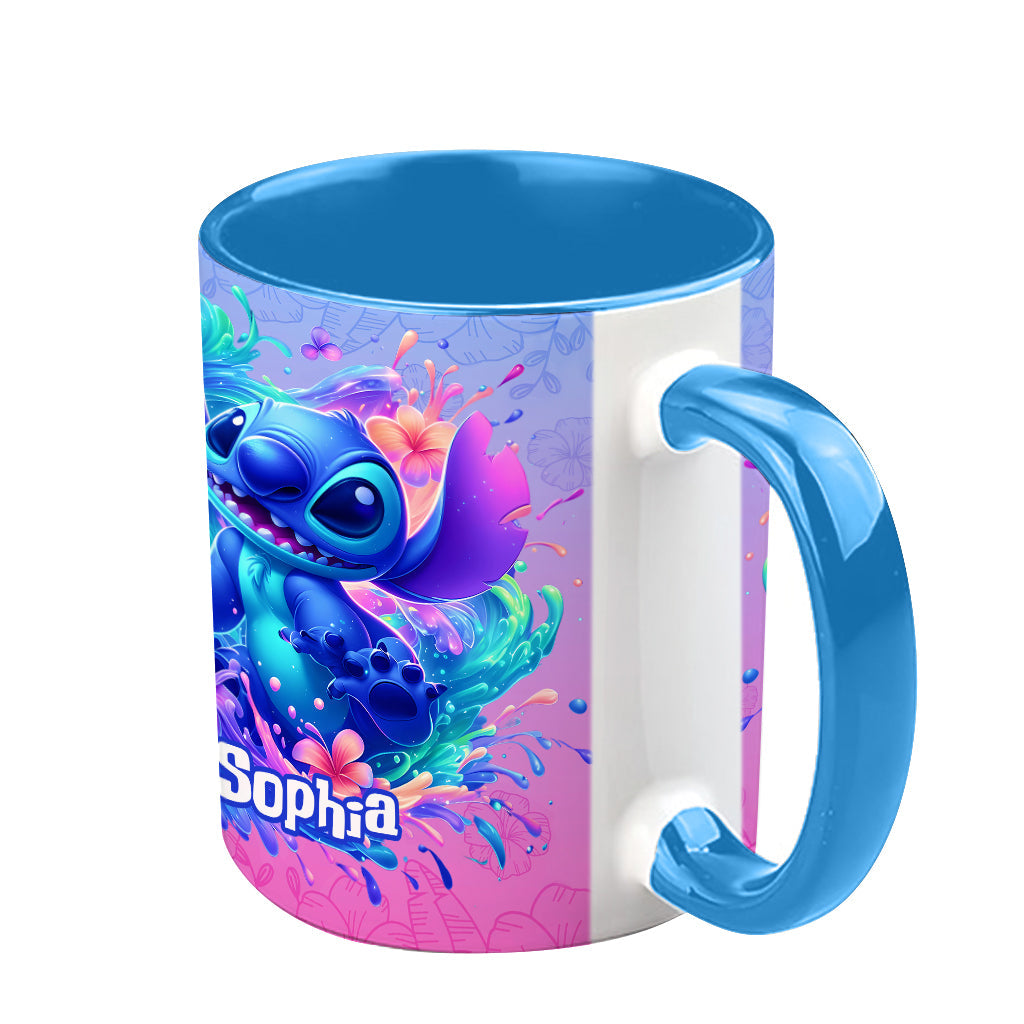 Personalized Ohana Accent Mug Custom Name Gift for Mom Accent Mug GradoCreations