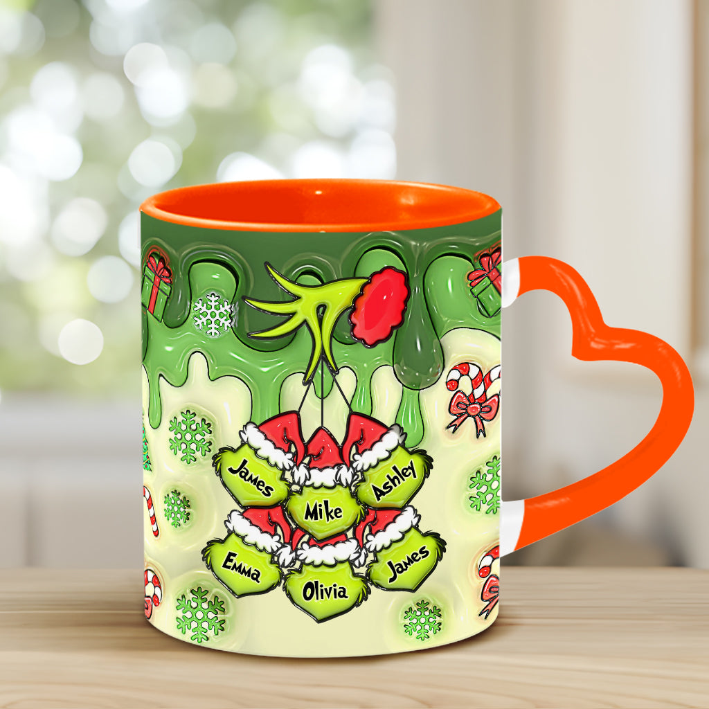 Personalized Heart Handle Mug Custom Name Gift for Mom Heart Handle Mug GradoCreations