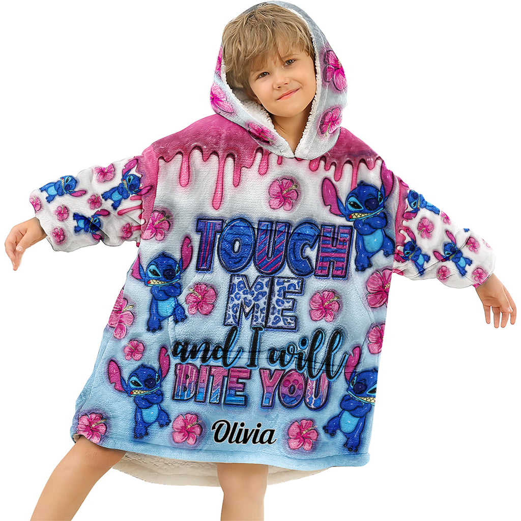 Personalized Ohana Blanket Hoodie Custom Name Soft Gift Blanket Hoodie GradoCreations