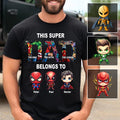 Personalized Super Dad T-shirt Custom Names Gift for Father's Day T-shirt & Hoodie GradoCreations