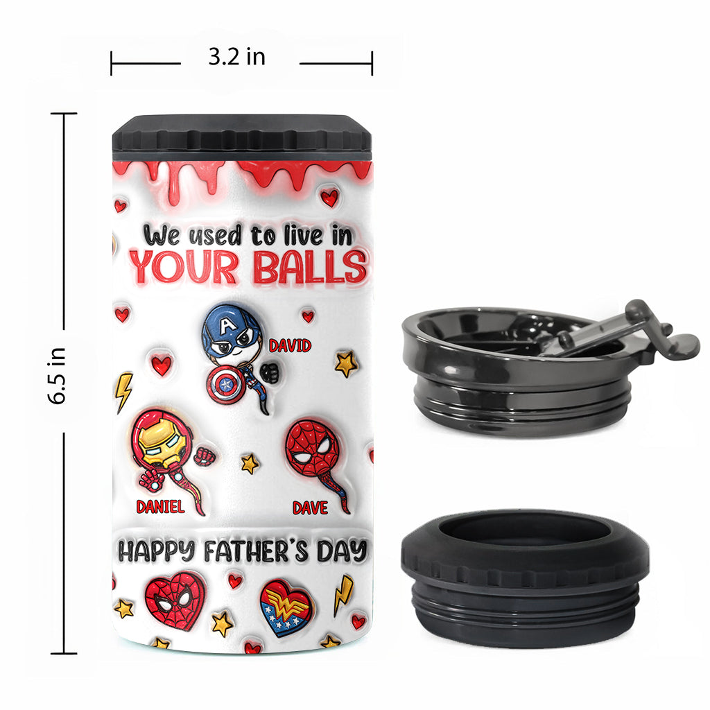 Personalized Marvelous Universe Can Cooler Custom Name Gift for Dad Can Cooler GradoCreations