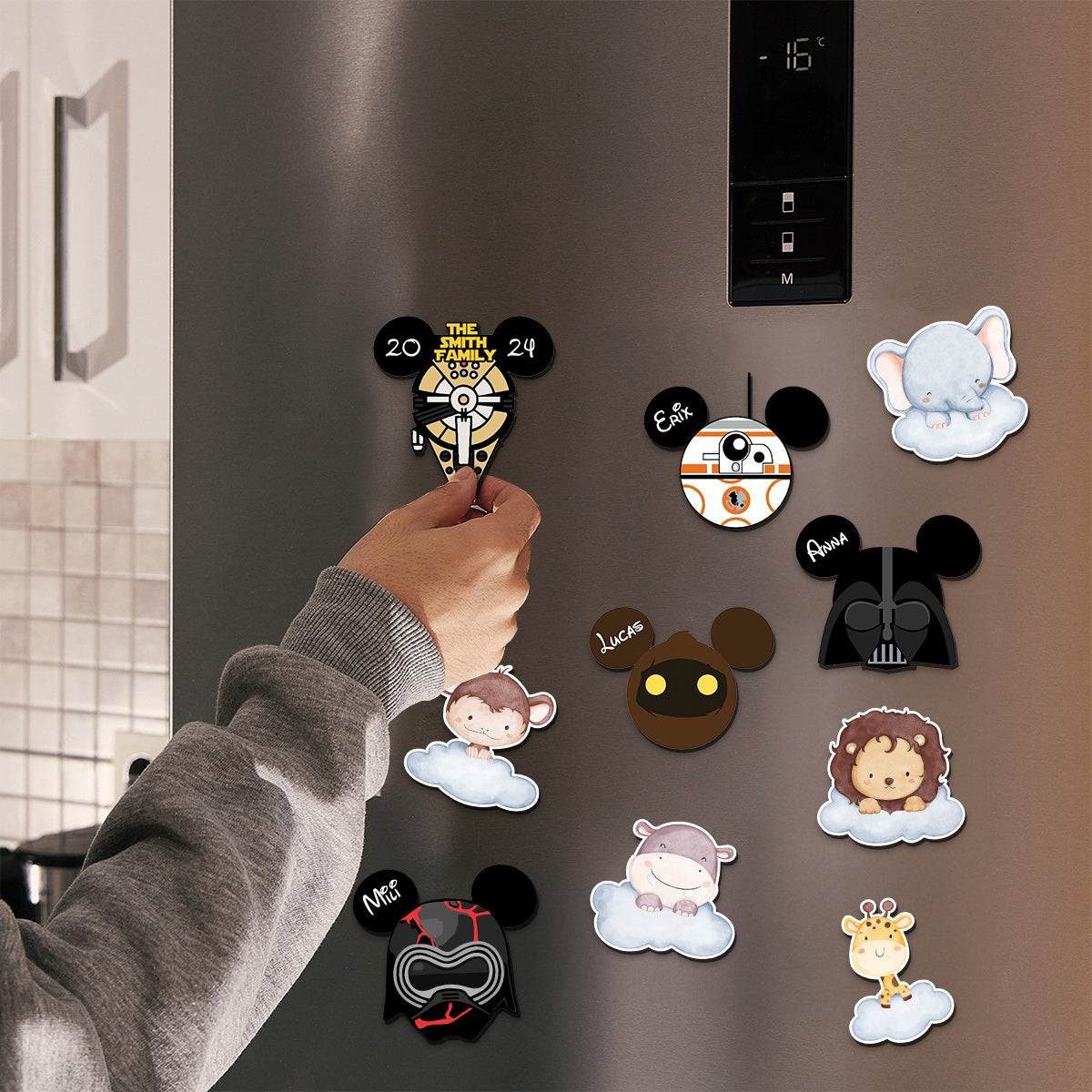 Personalized Mouse Magnet Custom Family Photos Gift Magnet GradoCreations