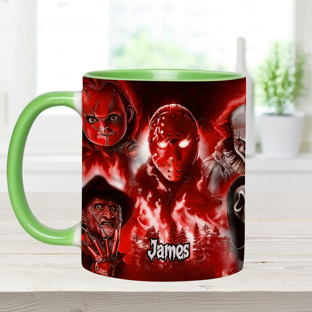 Personalized Horror Movie Accent Mug Custom Name Gift for Fans Accent Mug GradoCreations