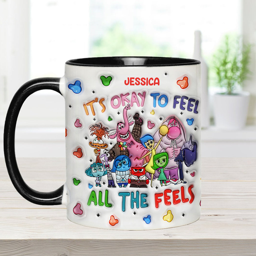 Personalized Ceramic Accent Mug Custom Name Feelings Gift Accent Mug GradoCreations