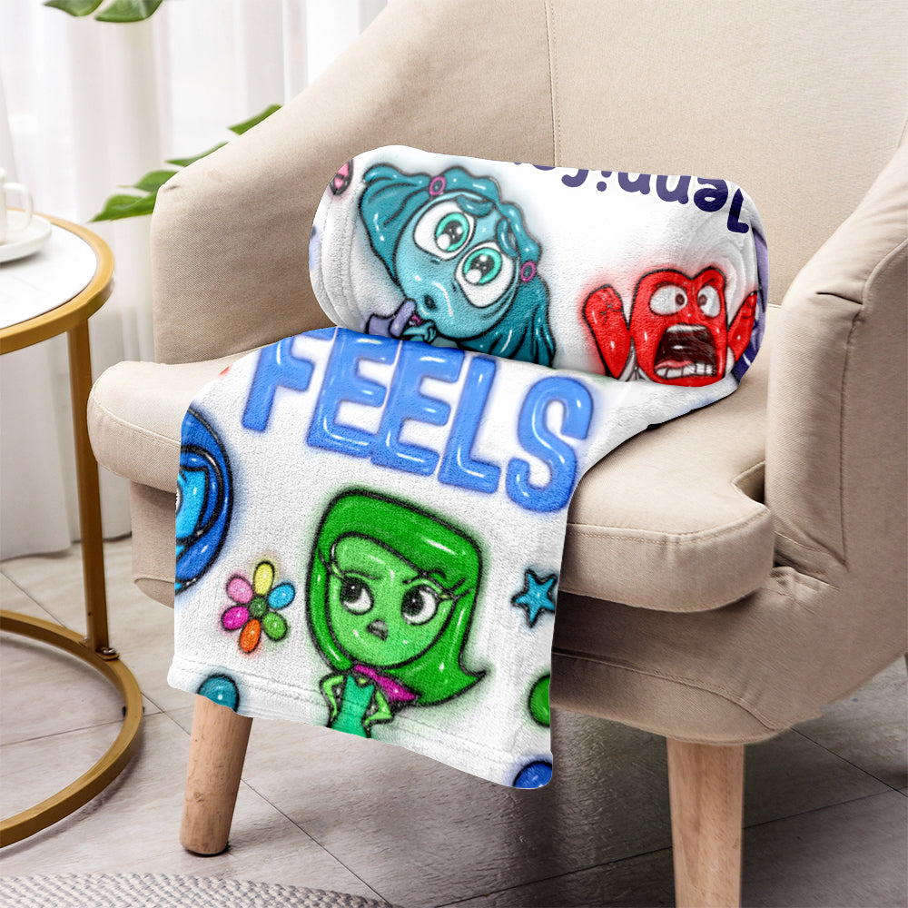 Personalized Flannel Blanket Custom Name Feelings Gift Blanket GradoCreations