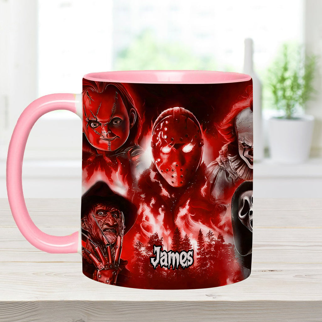 Personalized Horror Movie Accent Mug Custom Name Gift for Fans Accent Mug GradoCreations