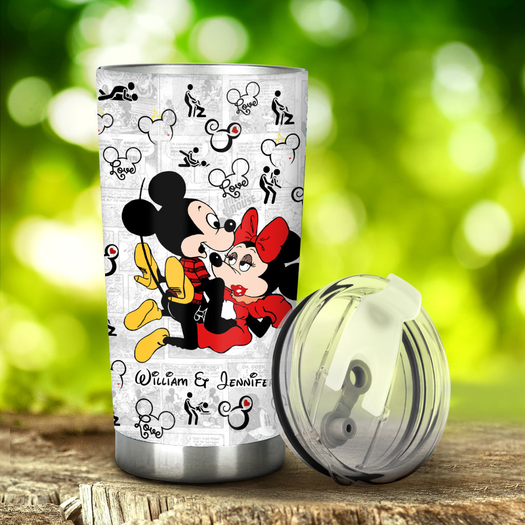 Personalized I Love You Mouse Couple Tumbler Custom Name Gift Tumbler GradoCreations