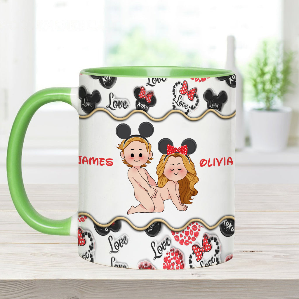Personalized Accent Mug with Custom Name for Valentine's Day Gift Accent Mug GradoCreations