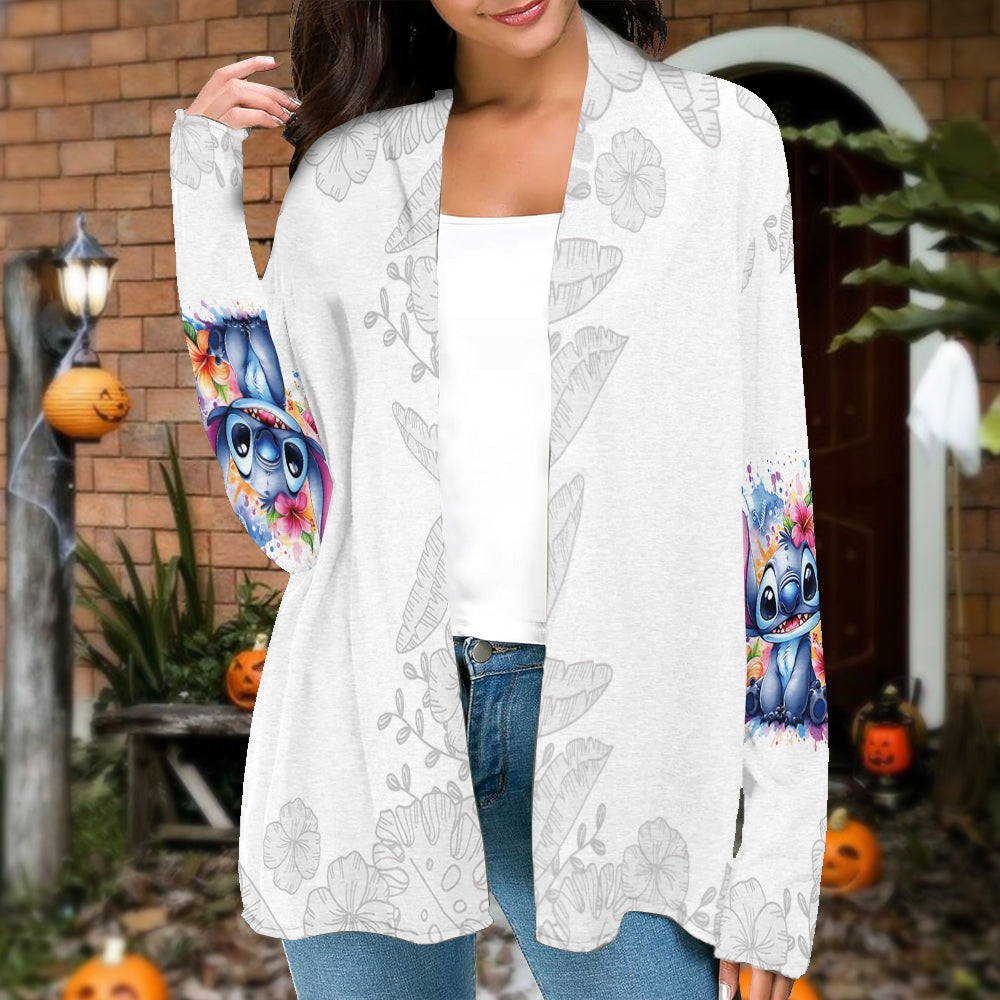 Personalized Ohana Cardigan with Stitch Design for Women Cardigan GradoCreations