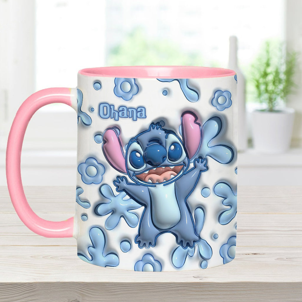 Personalized Ceramic Accent Mug Ohana Design Custom Name Gift Accent Mug GradoCreations