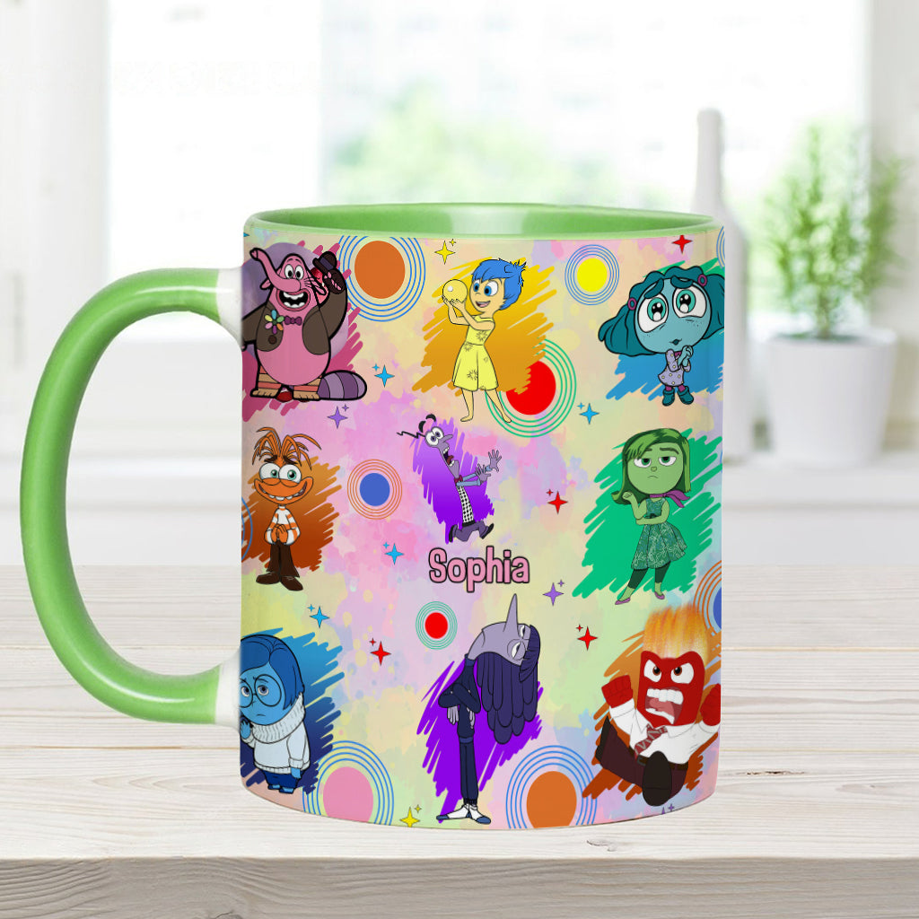 Personalized Accent Mug with Emotions Design Gift for Friends Accent Mug GradoCreations