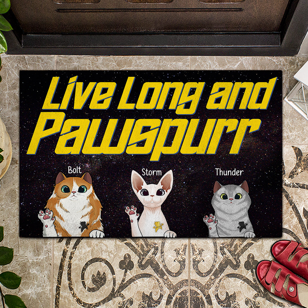 Personalized Star Trek Cat Doormat Custom Name Gift for Pet Lovers Doormat GradoCreations