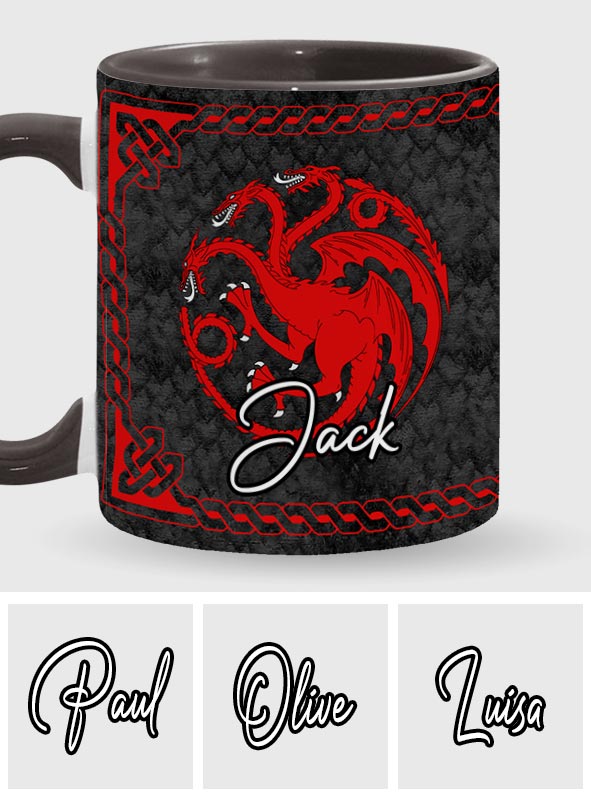 Personalized Accent Mug with Dragon Design for Coffee Lovers Accent Mug GradoCreations
