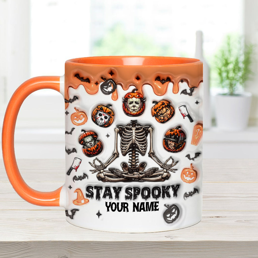 Personalized Stay Spooky Accent Mug Custom Name Gift Accent Mug GradoCreations