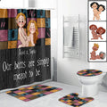 Personalized Nightmare Bathroom Curtain & Mats Set for Couples Bathroom Curtain & Mats Set GradoCreations