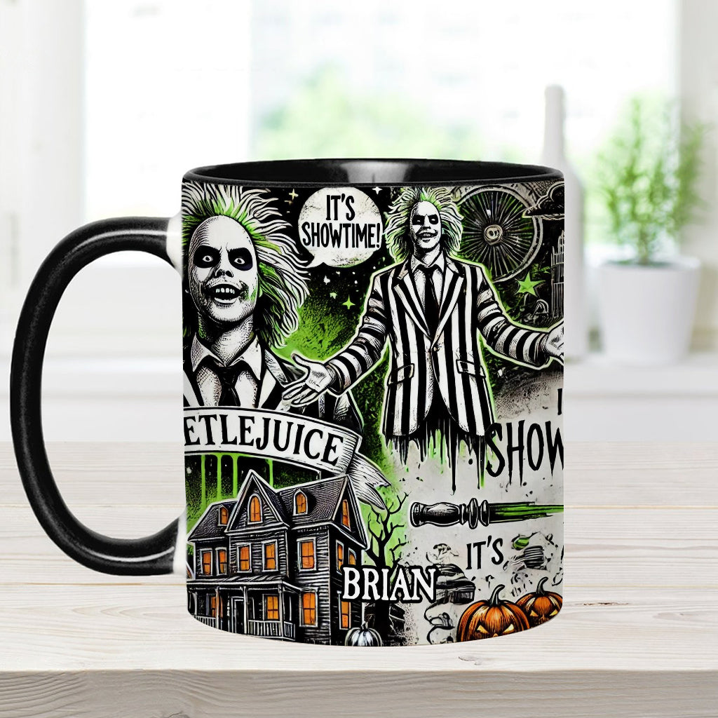 Personalized Halloween Accent Mug Custom Name Gift Idea Accent Mug GradoCreations