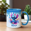Personalized Blue Ohana Accent Mug Custom Name Gift Idea Accent Mug GradoCreations