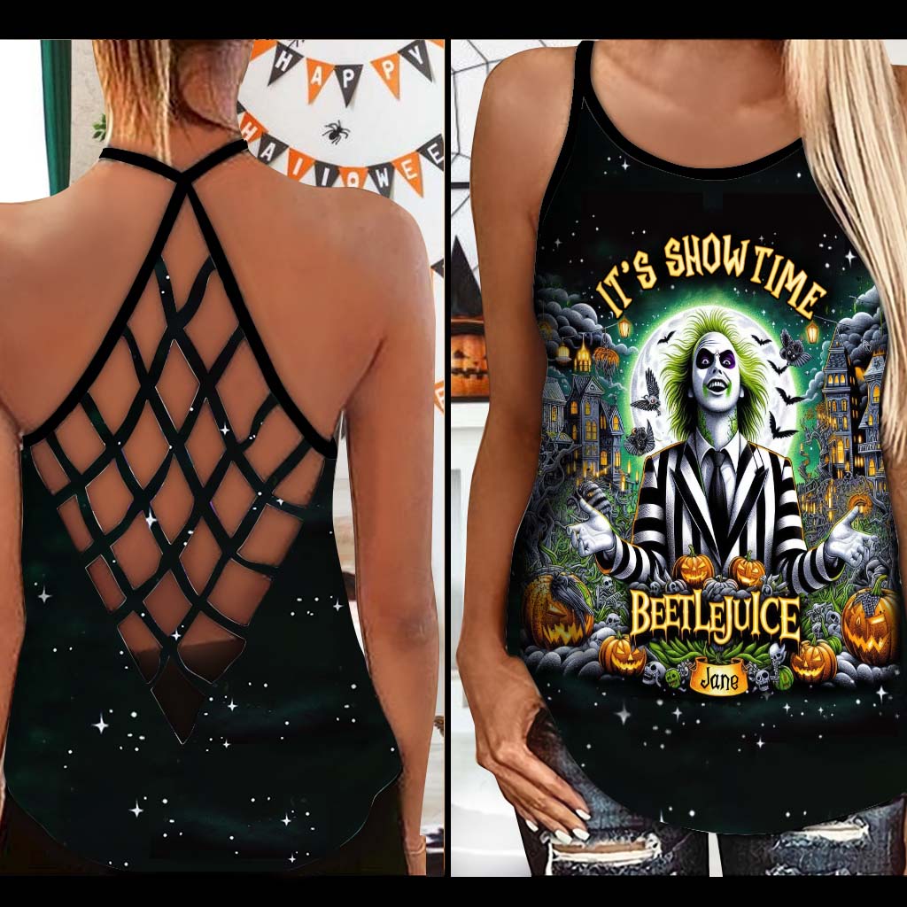 Personalized Halloween Cross Tank Top Custom Name Gift Idea Cross Tank Top GradoCreations