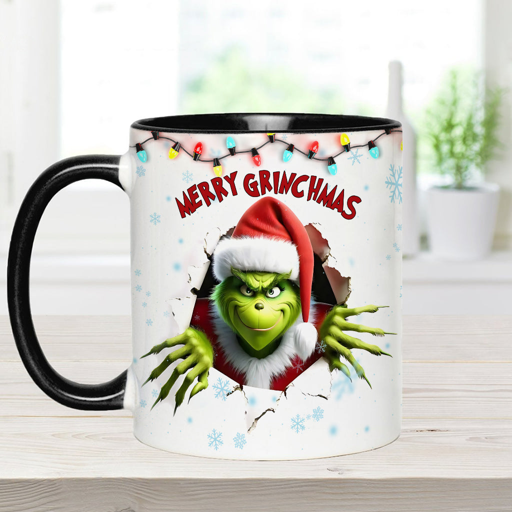 Personalized Merry Grinchmas Accent Mug Custom Name Gift Accent Mug GradoCreations