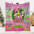Personalized Merry Grinchmas Blanket Custom Name Christmas Gift Blanket GradoCreations