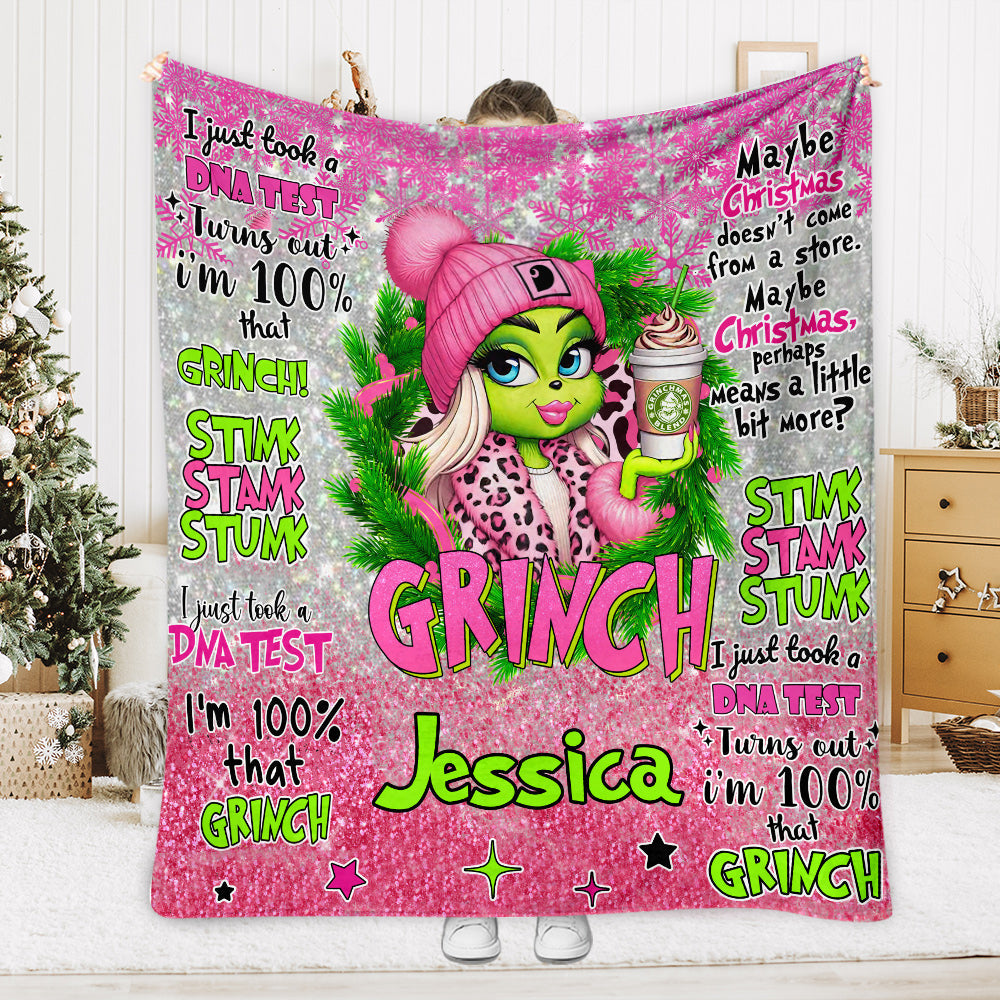 Personalized Merry Grinchmas Blanket Custom Name Christmas Gift Blanket GradoCreations