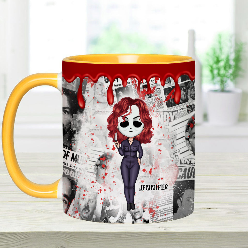 Personalized Accent Mug with Unique True Crime Design Accent Mug GradoCreations