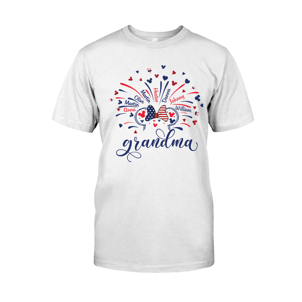 Personalized Firework Mouse T-shirt & Hoodie for Family | 4th of July Gift T-shirt & Hoodie GradoCreations