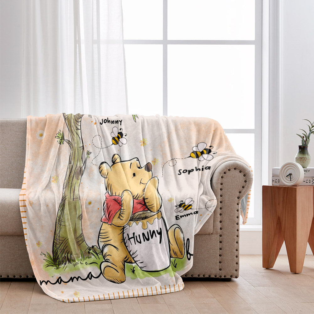 Personalized Mama Bear Mouse Blanket for Mother's Day Gift Blanket GradoCreations