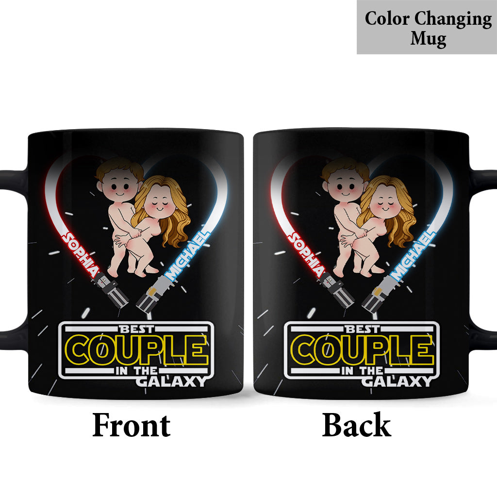 Personalized Couple Mug Custom Names Best Couple in the Galaxy Gift Mug GradoCreations