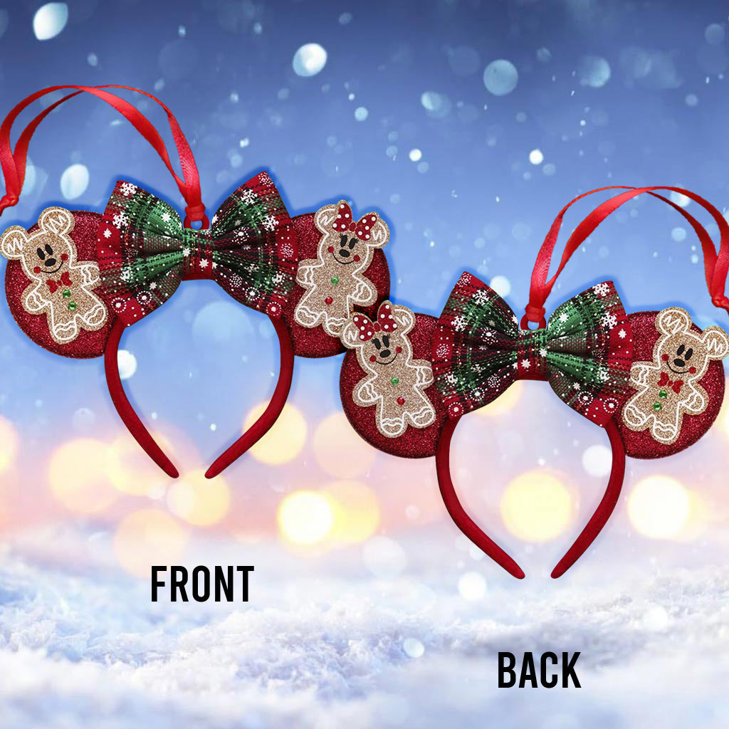 Personalized Christmas Mouse Ears Ornament Custom Name Gift Ornament GradoCreations